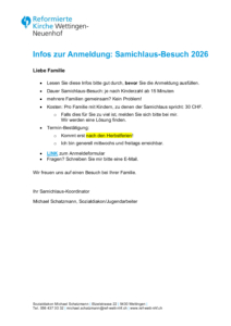 Samichlaus Anmeldung
