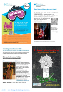 Monatsseite November 2025 hinten