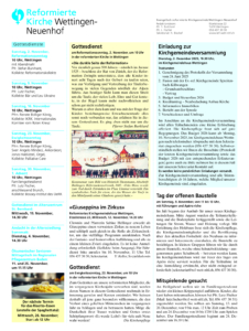 Monatsseite November 2025 vorne